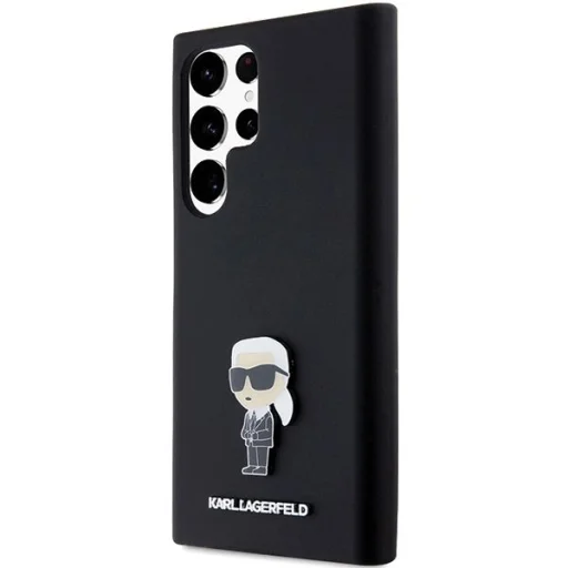 Karl Lagerfeld Silicone Ikonik Metal Pin tok Samsung Galaxy S23 Ultra - fekete - 2