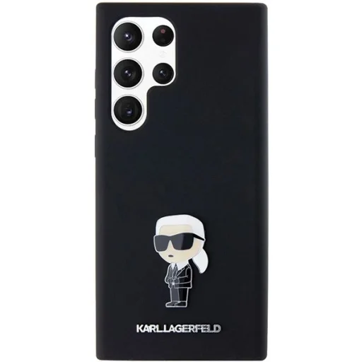 Karl Lagerfeld Silicone Ikonik Metal Pin tok Samsung Galaxy S23 Ultra - fekete - 3