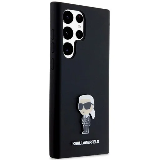Karl Lagerfeld Silicone Ikonik Metal Pin tok Samsung Galaxy S23 Ultra - fekete - 4