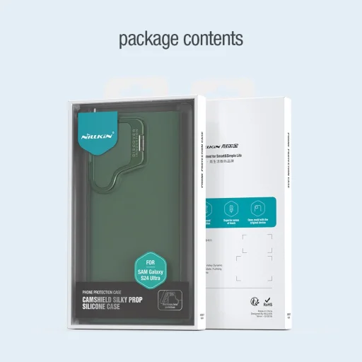 Nillkin CamShield Silky Prop Silikon Tok Samsung Galaxy S24 Ultra - fekete - 15