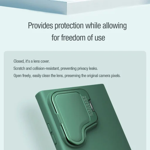 Nillkin CamShield Silky Prop Silikon Tok Samsung Galaxy S24 Ultra - fekete - 8