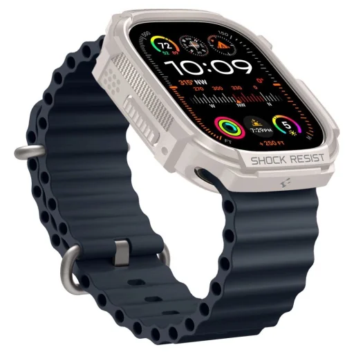  Apple Watch Ultra 1 / 2 / 3 (49 mm) bézs Spigen Rugged Armor tok - 10