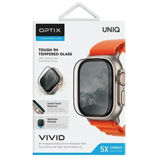 Uniq Optix Vivid üvegfólia Apple Watch Ultra 49 mm-hez applikátorral - 8