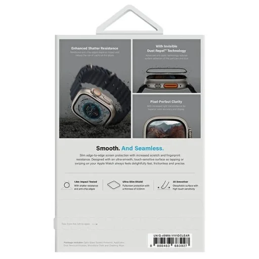 Uniq Optix Vivid üvegfólia Apple Watch Ultra 49 mm-hez applikátorral - 9