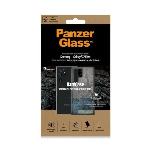 PanzerGlass HardCase antibakteriális katonai szintű minősítéssel rendelkező tok Samsung Galaxy S22 Ultra - átlátszó - 2