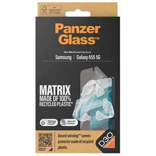 PanzerGlass Matrix Ultra-Wide Fit üvegfólia pozicionálóval Samsung Galaxy A55 5G-hez - 4