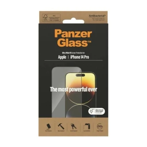 PanzerGlass Ultra-Wide Fit antibakteriális edzett üveg iPhone 14 Pro üvegfólia - 6