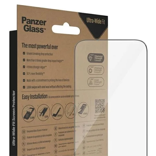 PanzerGlass Ultra-Wide Fit Antibakteriális Edzett Üveg Pozicionálóval iPhone 14 Pro üvegfólia - 5