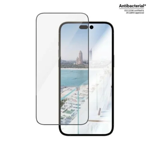 PanzerGlass Ultra-Wide Fit antibakteriális edzett üvegfólia tükröződésmentes réteggel és pozicionálóval iPhone 14 Pro Max készülékhez Üvegfólia - 3