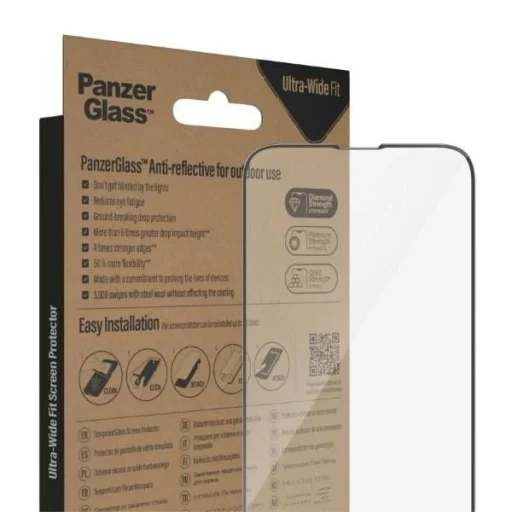 PanzerGlass Ultra-Wide Fit antibakteriális edzett üvegfólia vakítás szűrővel és pozicionálóval iPhone 14 Plus / 13 Pro Max - 7