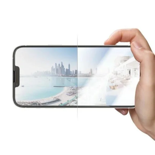 PanzerGlass Ultra-Wide Fit antibakteriális edzett üvegfólia vakítás szűrővel és pozicionálóval iPhone 14 Plus / 13 Pro Max - 6