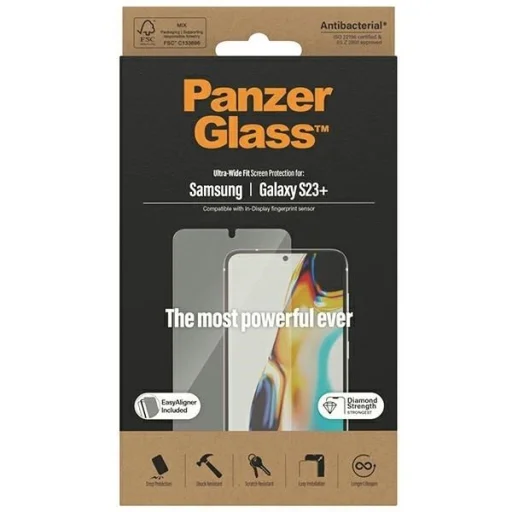 PanzerGlass Ultra-Wide Fit edzett üveg applikátorral Samsung Galaxy S23+ üvegfólia - 3