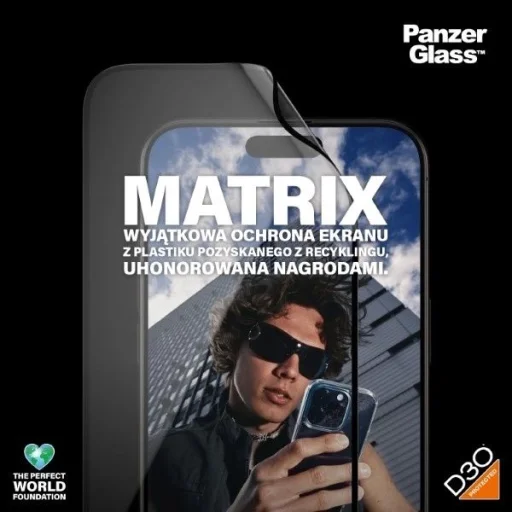 PanzerGlass Matrix Ultra-Wide-Fit hibrid üveg iPhone 15 Pro Maxhoz applikátorral üvegfólia - 3