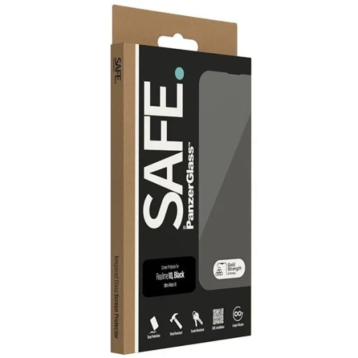 SAFE by PanzerGlass Ultra-Wide Fit Edzett Üveg Realme 10 - Fekete Kerettel üvegfólia - 4