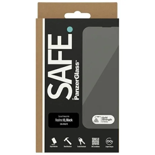 SAFE by PanzerGlass Ultra-Wide Fit Edzett Üveg Realme 10 - Fekete Kerettel üvegfólia - 5