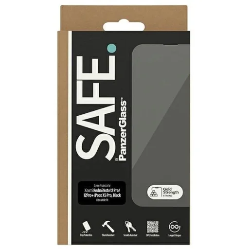 SAFE by PanzerGlass Ultra-Wide Fit edzett üveg Xiaomi Mi 12 Pro 5G / Poco X5 Pro / 12 Pro+ - fekete kerettel üvegfólia - 4
