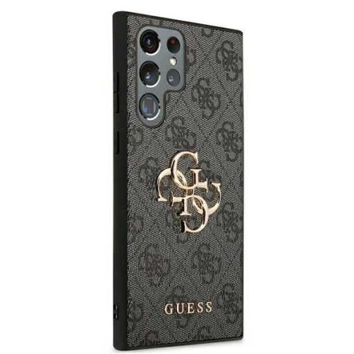 Guess GUHCS22L4GMGGR S908 S22 Ultra szürke kemény tok 4G Big Metal Logo - 4