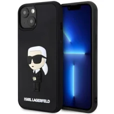 Karl Lagerfeld KLHCP14M3DRKINK iPhone 14 Plus 6.7" fekete/fekete kemény tok Rubber Ikonik 3D tok