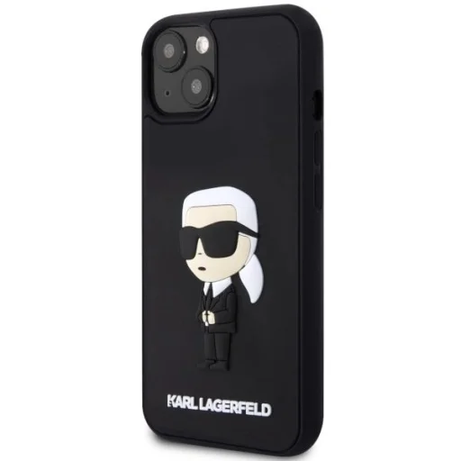 Karl Lagerfeld KLHCP14M3DRKINK iPhone 14 Plus 6.7" fekete/fekete kemény tok Rubber Ikonik 3D tok - 2