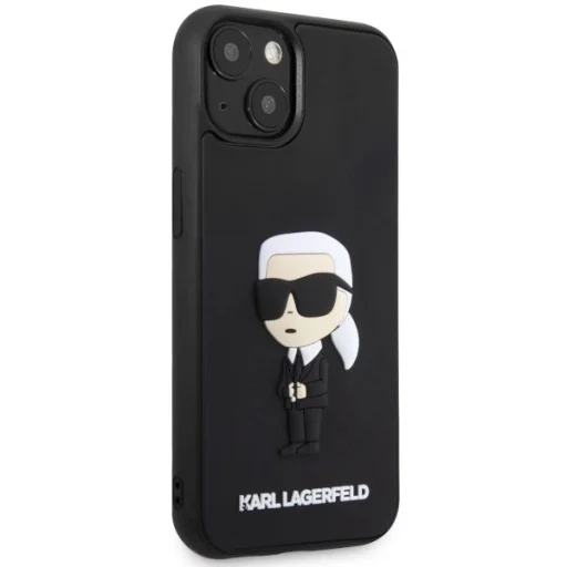 Karl Lagerfeld KLHCP14M3DRKINK iPhone 14 Plus 6.7" fekete/fekete kemény tok Rubber Ikonik 3D tok - 4