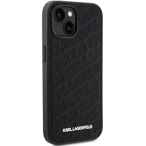  iPhone 15 Plus / 14 Plus Karl Lagerfeld Quilted K Pattern tok - fekete - 4