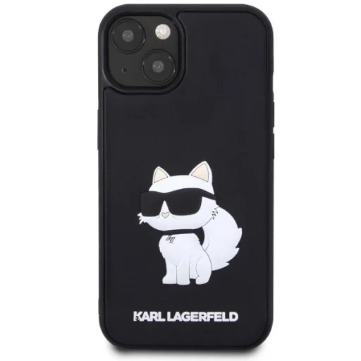 Karl Lagerfeld KLHCP14M3DRKHNK iPhone 14 Plus 6.7" fekete/fekete keménytok Rubber Choupette 3D tok - 3