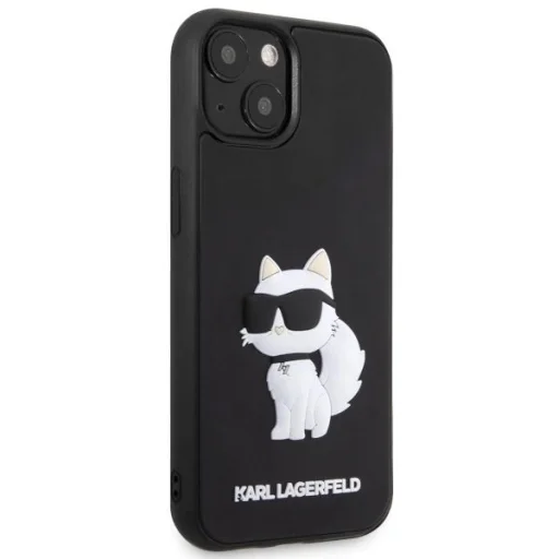 Karl Lagerfeld KLHCP14M3DRKHNK iPhone 14 Plus 6.7" fekete/fekete keménytok Rubber Choupette 3D tok - 4