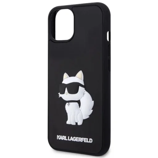 Karl Lagerfeld KLHCP14M3DRKHNK iPhone 14 Plus 6.7" fekete/fekete keménytok Rubber Choupette 3D tok - 6