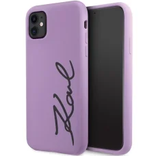 Karl Lagerfeld KLHCN61SKSVGU iPhone 11 6.1" lila/lila kemény tokozású Szilikon Signature tok