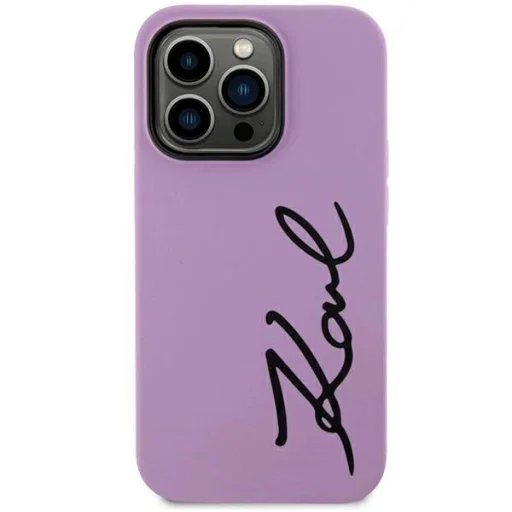 Karl Lagerfeld KLHCN61SKSVGU iPhone 11 6.1" lila/lila kemény tokozású Szilikon Signature tok - 3