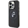  iPhone 15 Pro fekete Karl Lagerfeld Karl&Choupette Glitter MagSafe tok - 2