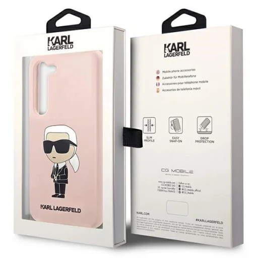 Karl Lagerfeld KLHCS23MSNIKBCP S23+ S916 hardcase rózsaszín/szilikon Ikonik tok - 8