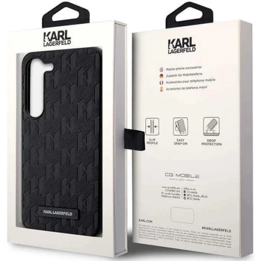 Karl Lagerfeld KLHCS23MSAKLHPK S23+ S916 hardcase fekete/fekete Saffiano Mono Metal Logo tok - 8
