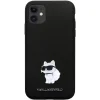 Karl Lagerfeld KLHCN61SMHCNPK tok iPhone 11-hez - fekete szilikon C fém csat, thumbnail