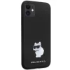 Karl Lagerfeld KLHCN61SMHCNPK tok iPhone 11-hez - fekete szilikon C fém csat, thumbnail