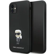 Karl Lagerfeld KLHCN61SMHKNPK tok iPhone 11 - fekete szilikon Ikonik Metal Pin