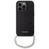 Karl Lagerfeld KLHCP14LSACKLHPK iPhone 14 Pro 6.1" fekete/fekete kemény tok Saffiano Monogram Chain thumbnail