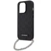 Karl Lagerfeld KLHCP14LSACKLHPK iPhone 14 Pro 6.1" fekete/fekete kemény tok Saffiano Monogram Chain thumbnail