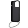 Karl Lagerfeld KLHCP14LSACKLHPK iPhone 14 Pro 6.1" fekete/fekete kemény tok Saffiano Monogram Chain thumbnail
