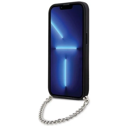 Karl Lagerfeld KLHCP14LSACKLHPK iPhone 14 Pro 6.1" fekete/fekete kemény tok Saffiano Monogram Chain - 4