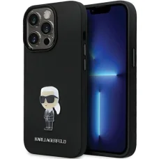 Karl Lagerfeld KLHCP13LSMHKNPK tok iPhone 13 Pro - fekete Szilikon Ikonik Metal Pin