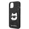 Karl Lagerfeld KLHCP14MG2CPK iPhone 14 Plus 6.7" fekete/fekete kemény tok Glitter Choupette Patch tok thumbnail