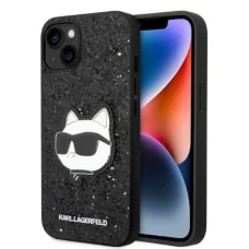 Karl Lagerfeld KLHCP14MG2CPK iPhone 14 Plus 6.7" fekete/fekete kemény tok Glitter Choupette Patch tok