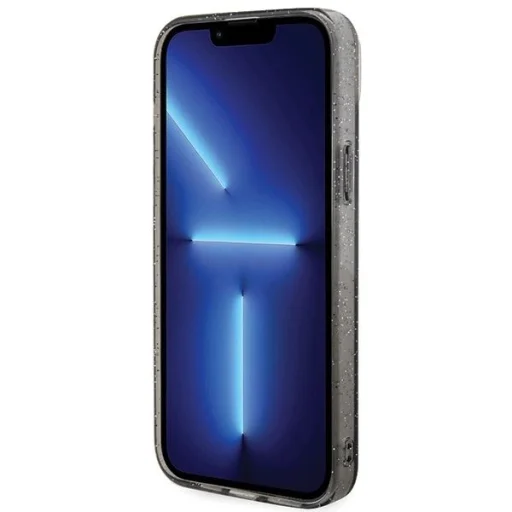  iPhone 15 Plus fekete Karl Lagerfeld Karl&Choupette Glitter MagSafe tok - 5