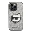 Karl Lagerfeld KLHCP14XG2CPS iPhone 14 Pro Max 6.7" ezüst/ezüst keménytok Glitter Choupette Patch tok thumbnail