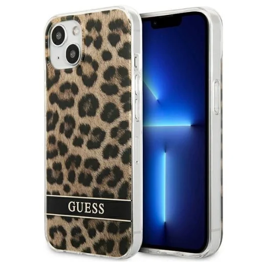 Guess GUHCP13SHSLOW iPhone 13 mini 5.4" hnedý/hnedý pevný kryt Leopard - 1
