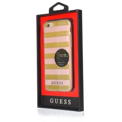 Guess GUHCP6STGPI iPhone 6/6S pink hardcase Ethnic Chic Stripes 3D tok - 2