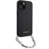 Karl Lagerfeld KLHCP14SSACKLHPK iPhone 14 6.1" fekete/fekete kemény tok Saffiano Monogram Chain - 3