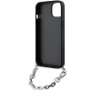 Karl Lagerfeld KLHCP14SSACKLHPK iPhone 14 6.1" fekete/fekete kemény tok Saffiano Monogram Chain - 6