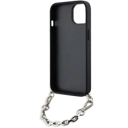 Karl Lagerfeld KLHCP14SSACKLHPK iPhone 14 6.1" fekete/fekete kemény tok Saffiano Monogram Chain - 6